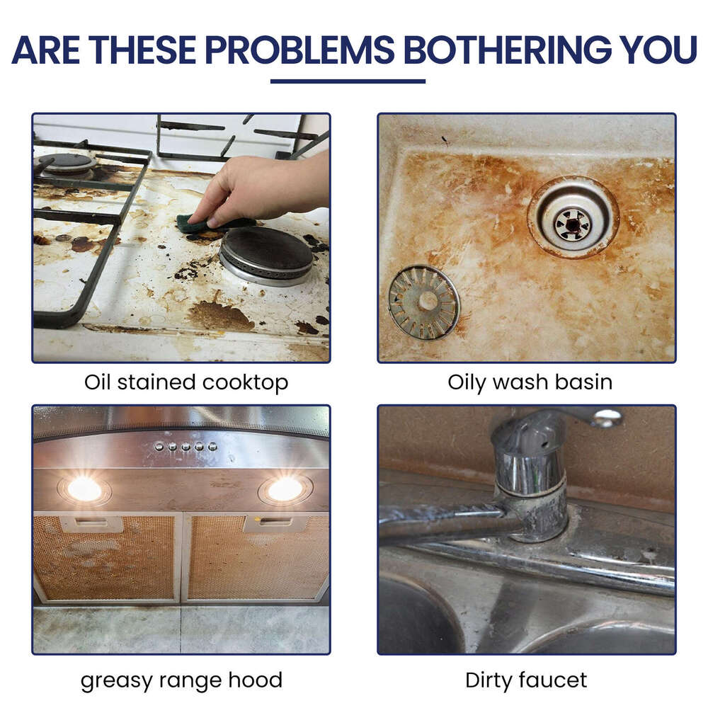 Fish Kitchen Foam Cleaner Set Range Hood Kitchenware Heavy Grease Powerful Cleaning Stain Removal S260202