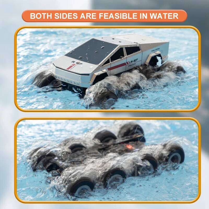 2.4G Amphibious 8WD All Terrain Land and Water Remote Control Truck Stunt Vehicle Waterproof RC Car Toy Gift for Kid Q218 Y260131