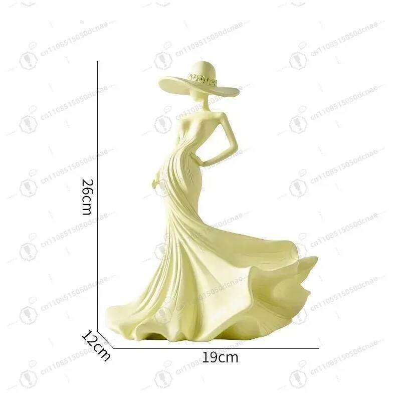 Creative design art, cream style figure art ornaments, high-end living room, study, entrance wine cabinet, home accessories Y260202