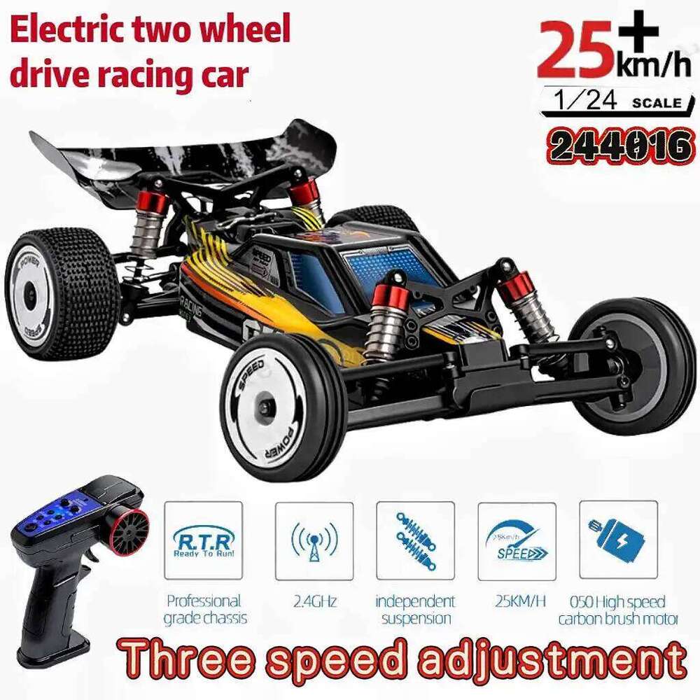 NEW WLtoys 244016 High Speed Remote Control Car 1/24 Scale 2WD Drift Racing Toy 2.4G All Terrain 25KM/H Christmas Gift Y260131