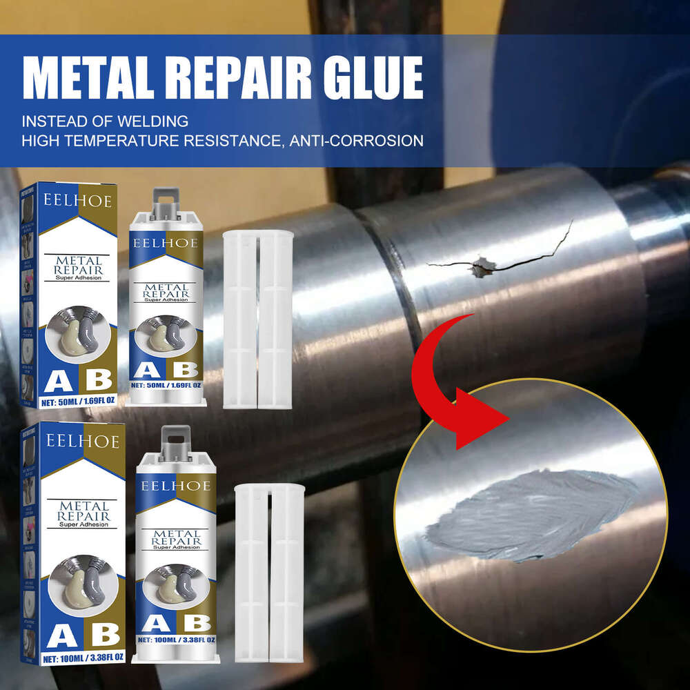 Glue 50ml Fill Cracks Leak Seal Quick-Dry High-Temperature Resistant Welding Metal Repair Agent S260202