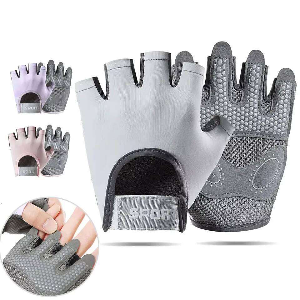 Weightlifting Fitness Gym Equipment Exercise Gloves Half-finger Yoga Spinning Bike Breathable Anti-slip For Women XJ260202