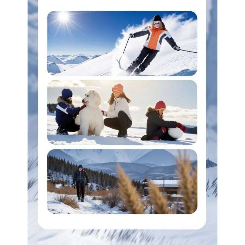 Winter Warm Plush Thick Skiing Gloves, Outdoor Cycling Windproof and Antifreeze Gloves for Couples XJ260202