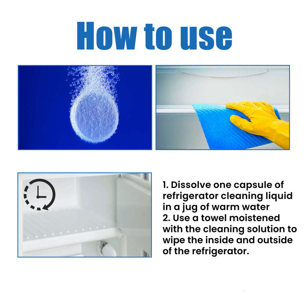 jakehoe Refrigerator Freezer Deep Cleaning Descaling Decontamination Odor Removal Effervescent Tablets S260202
