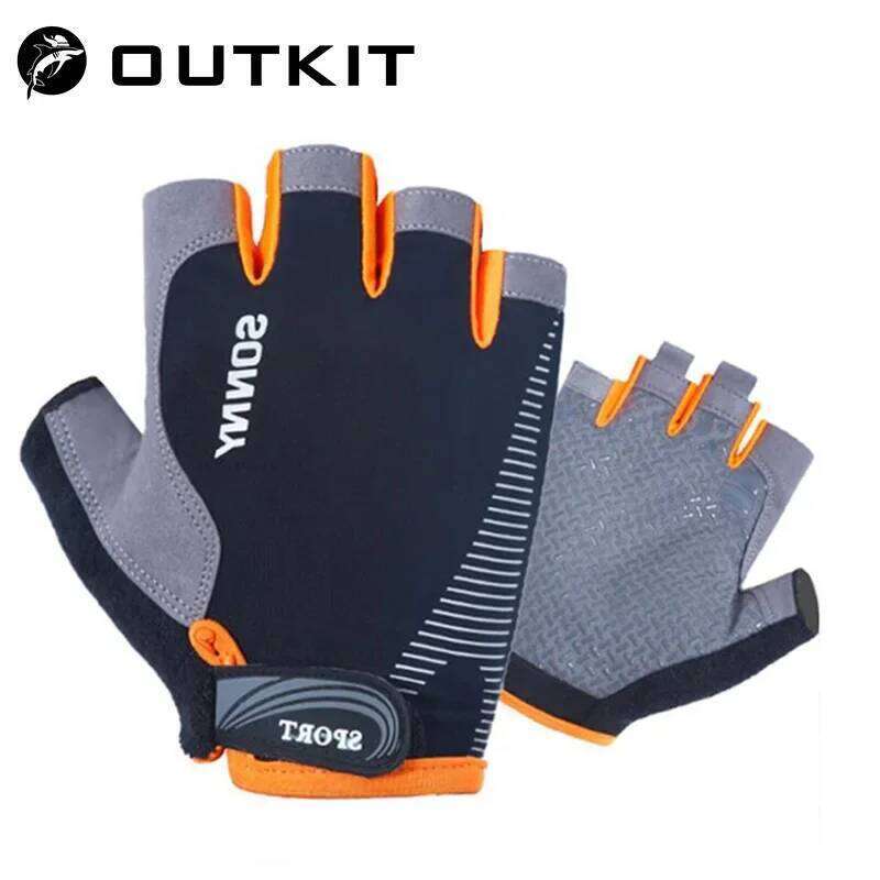 1Pair Half Finger Cycling Anti-slip Anti-sweat Gel Bicycle Riding Glove Shock Proof Road Mountain Bike Gloves for Men XJ260202