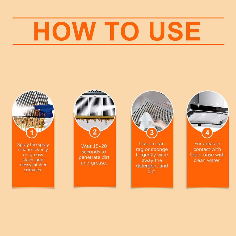 Spray Kitchen Stove Range Hood Oil Stain Remover Cleaner S260202