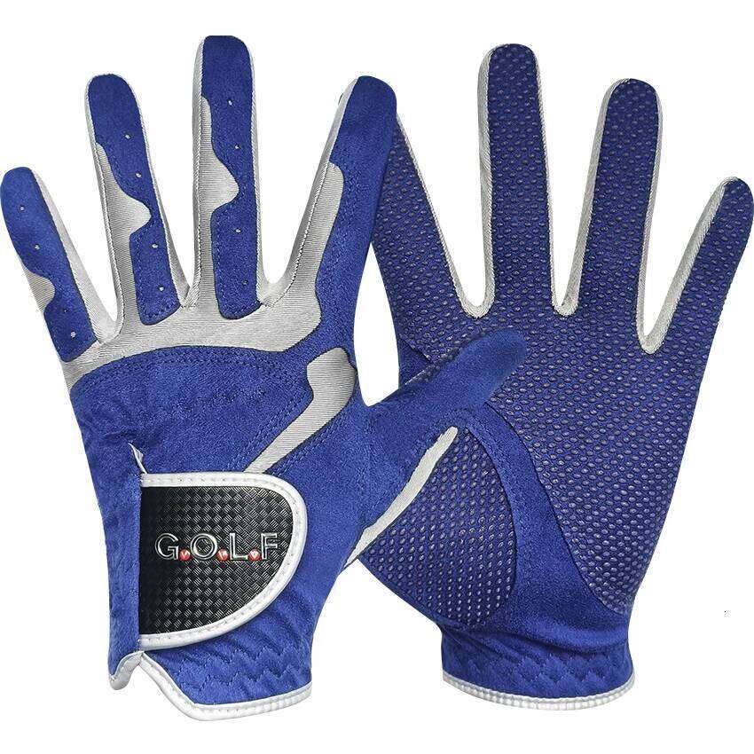 1pc golf for men women left right hand GvOvLvF Brand new Fabric lycra sports gloves pair golfer gift blue white XJ260202
