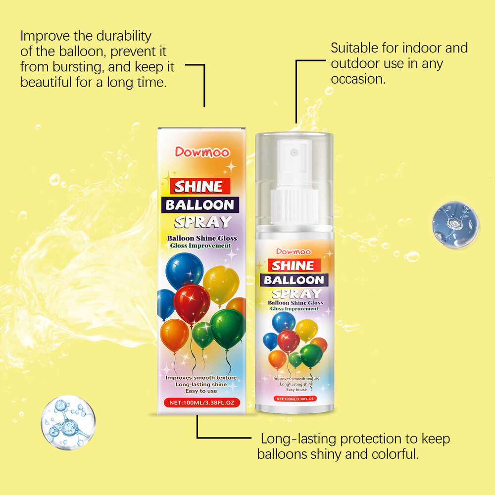 Dowmoo Balloon Gloss Party Festival Decoration Evenly Non-Sticky Shiny Spray S260202