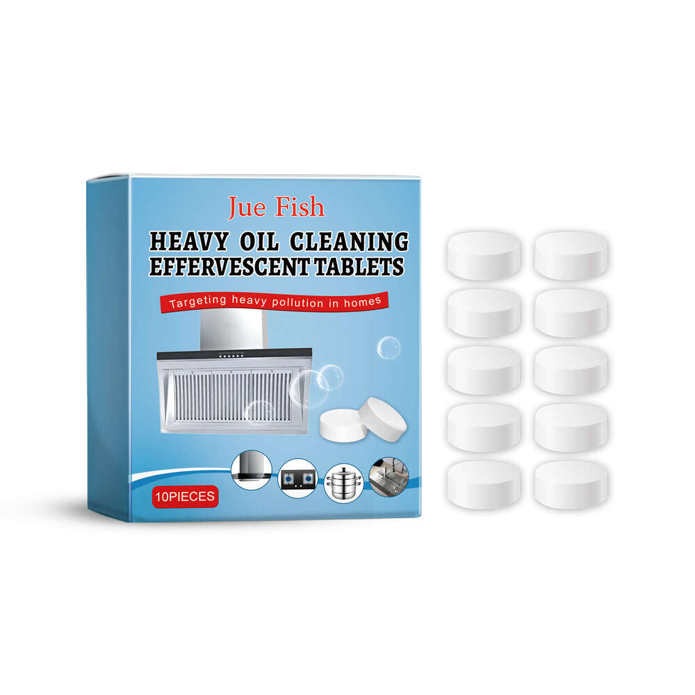 Jue-Fish Grease Tablets Household Cleaning Kitchen Stove Stain Multi-Functional Degreasing and Descaling S260202