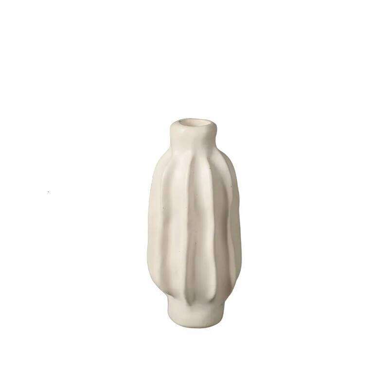 Quiet Wind Cream Ceramic Medieval Modern Simple Candlestick Table Restaurant Plank House Decoration Y260131