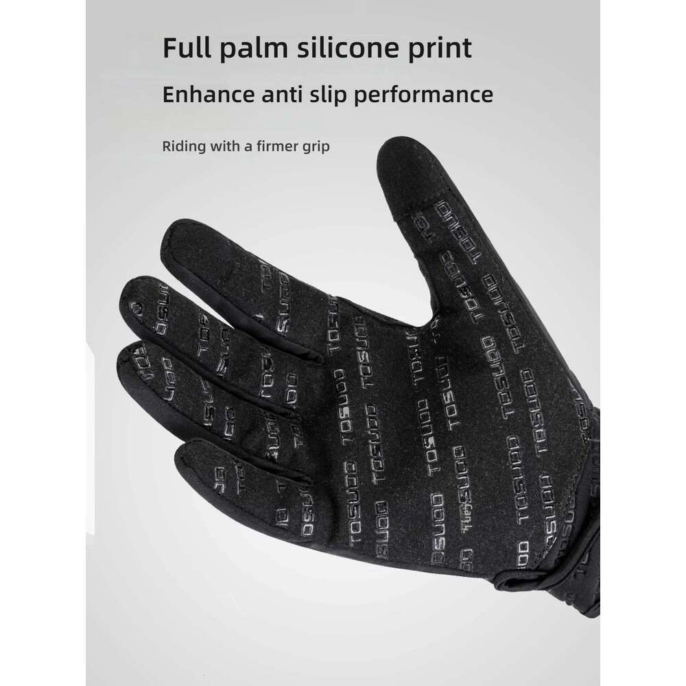TOSUOD Keep Warm Bicycle Full Finger Men Winter Autumn Windproof Cycling Glove Touch Screen MTB Road Bike Gloves XJ260202