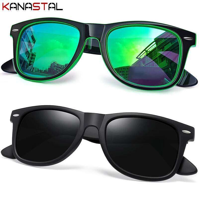 Polarized Sunglasses Men UV400 Fashion Sun Glasses Women PC Eyeglasses Frame Driving Beach Bike Travel Anti Glare Shade Eyewear H260202