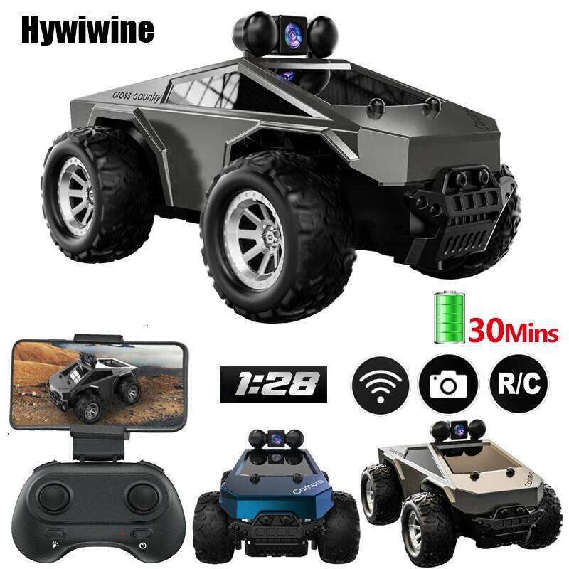 Rc Car With HD Camera FPV WIFI Machine On Remote Control Stunt 1:28 2.4G SUV Radiocontrol Climbing Toys For Kids on a Sign Gifts Y260131