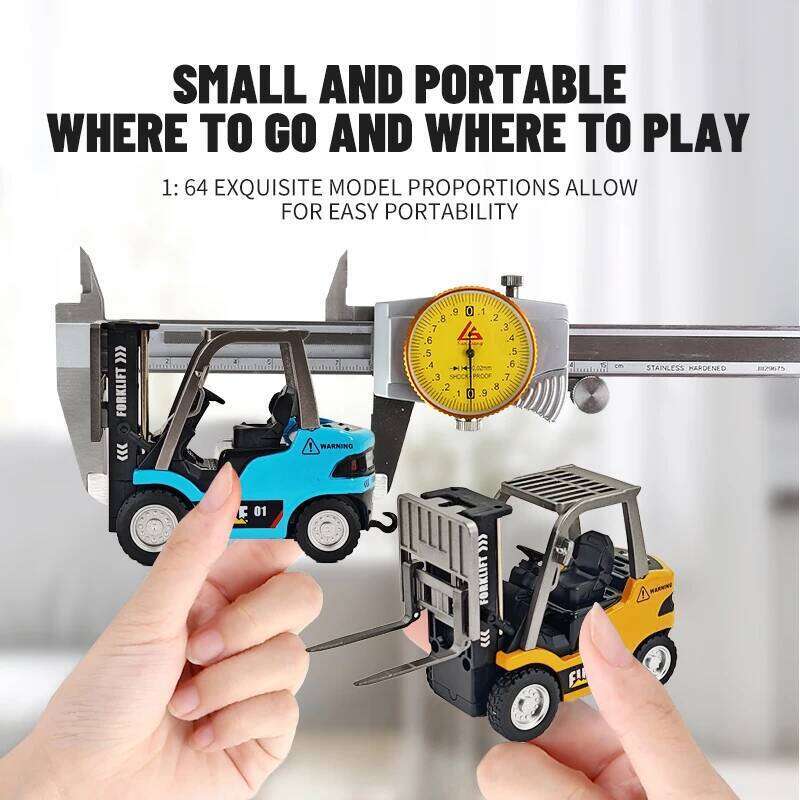1/64 2.4G RC Construction Vehicle Forklift Trailer Remote Control Car With Flatbed Truck&Crane Sound Light Children ToyGift Y260131