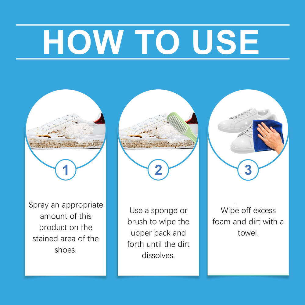 Jakehoe Stain Removal Foam Gentle Cleaning for White Shoes Yellow Edge Stains Shoe Cleaner S260202