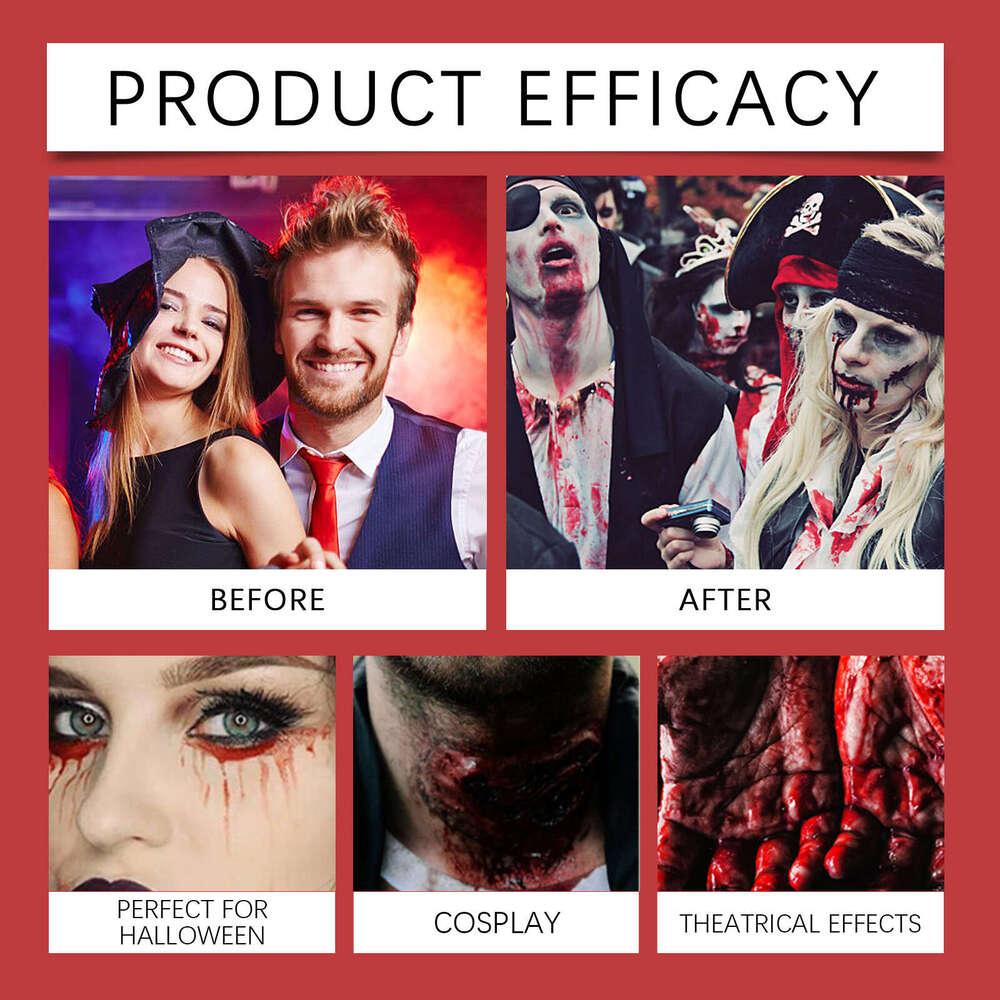 Dowmoo Halloween Drops Create Horror Effect Festival Supplies Realistic Plasma Props S260202