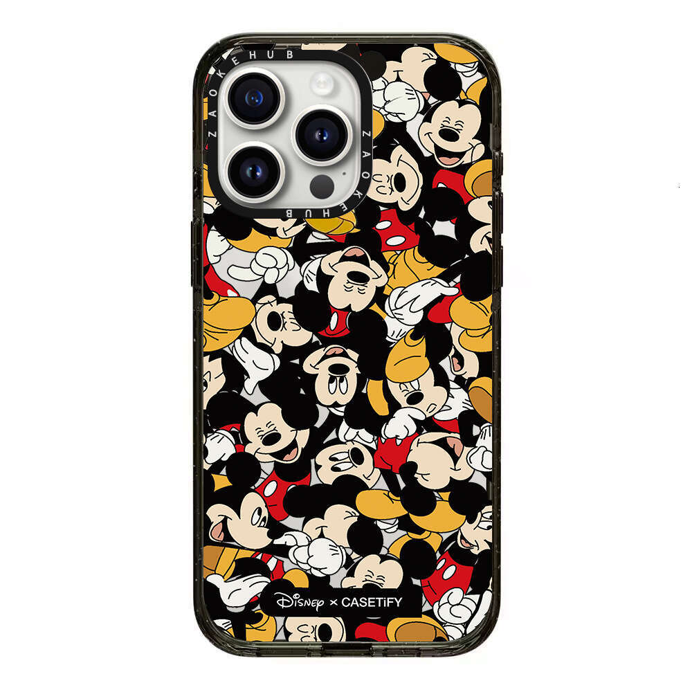Cute Mickey Mouse Dense Cheek Support iPhone 16 Pro Max Apple 15 Transparent 14 Acrylic Phone Case 13 S260128