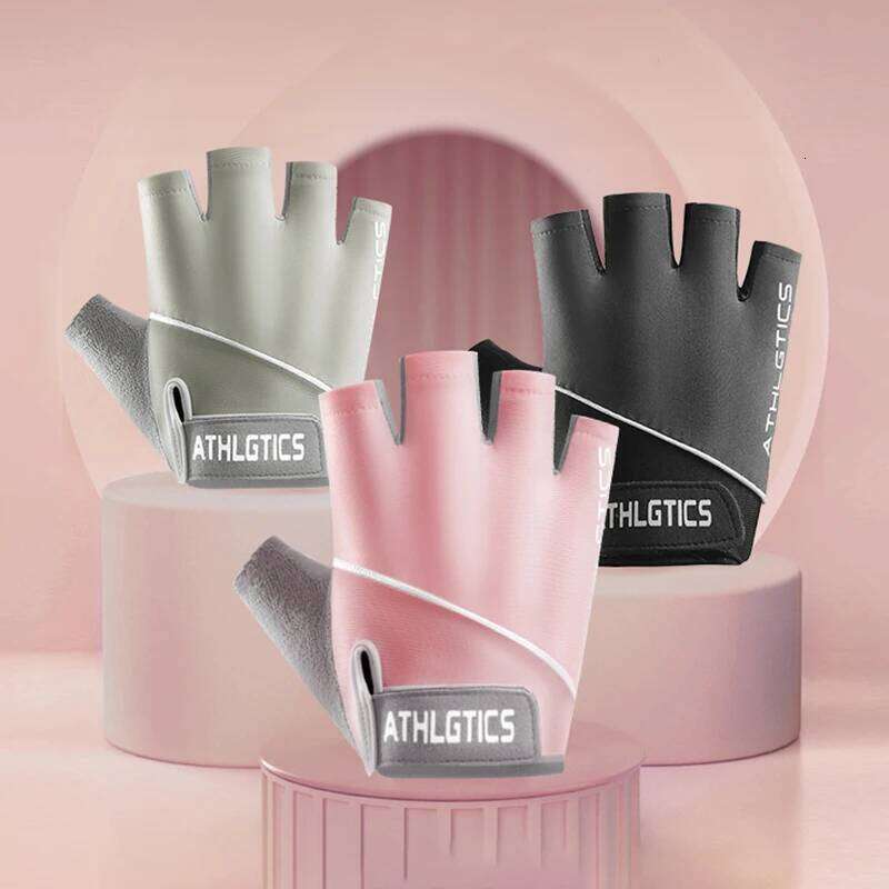 Fitness Yoga Gloves Women Sports Barbell Cycling Gym Half Finger Men Thin Ice Silk Breathable Four Seasons Anti-Slip Glove XJ260202
