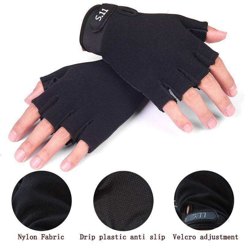 1Pair Half Finger Gloves Protective Sports Cycling Mountaineering Adult Children'S Outdoor Training Fitness Tactical Glove XJ260202