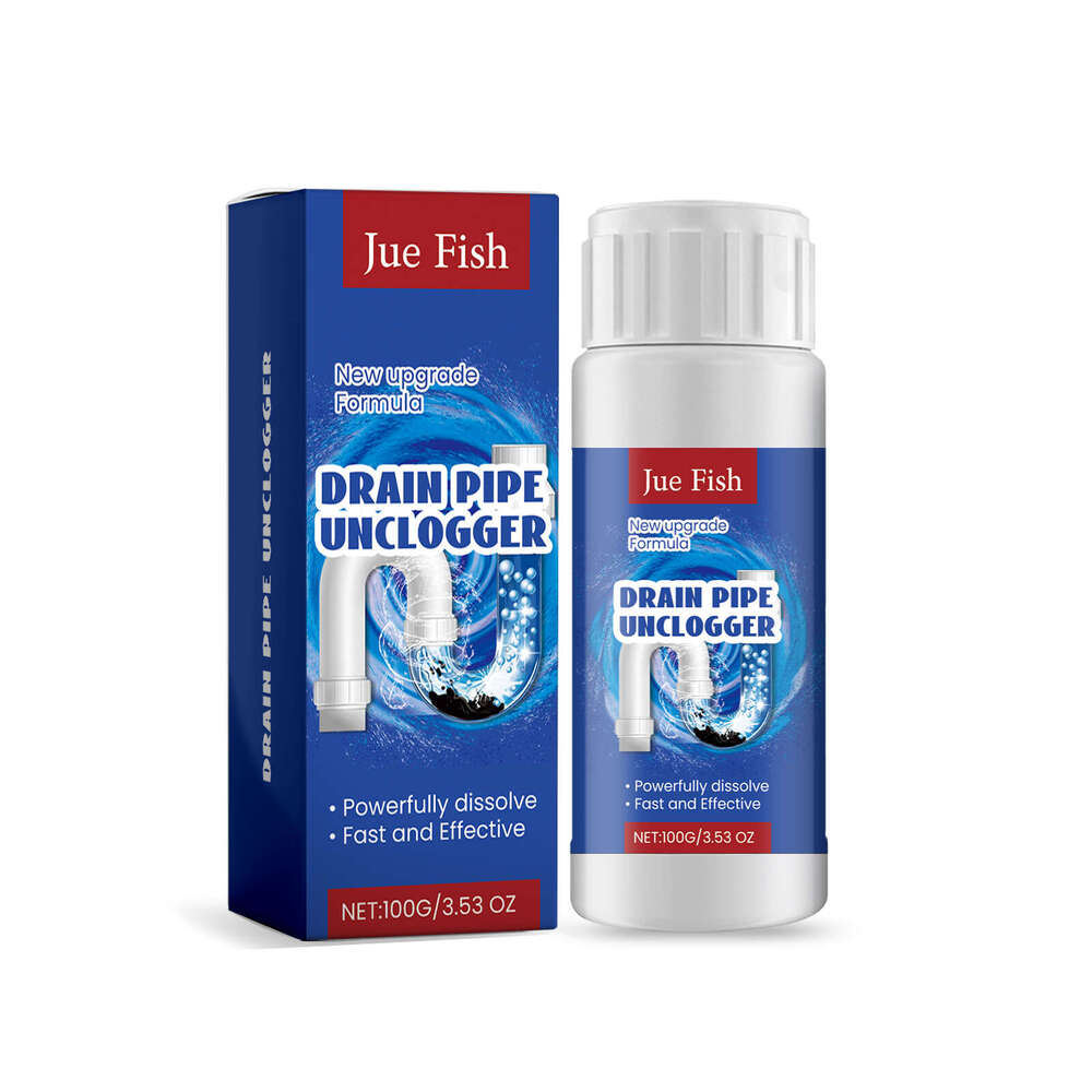 Jue-Fish Cleaner Bathroom Kitchen Pipe Drain Powerful Unclogging Cleaning Dirt S260202