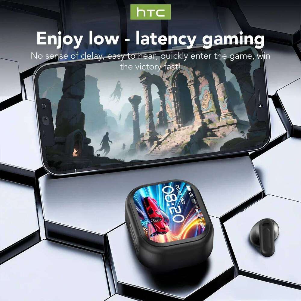 HTC Ne20bluetooth V6.0 Earphones AI Translator Earbuds OWS LCD Touch Screen Sport Wireless Headphones HD Stereo Sound Longlife Xingkaisheng