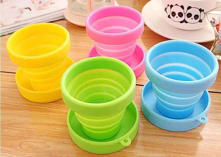 suzakoo 1pcs picnic tableware outdoor traveling camping fold-able cup Z260202