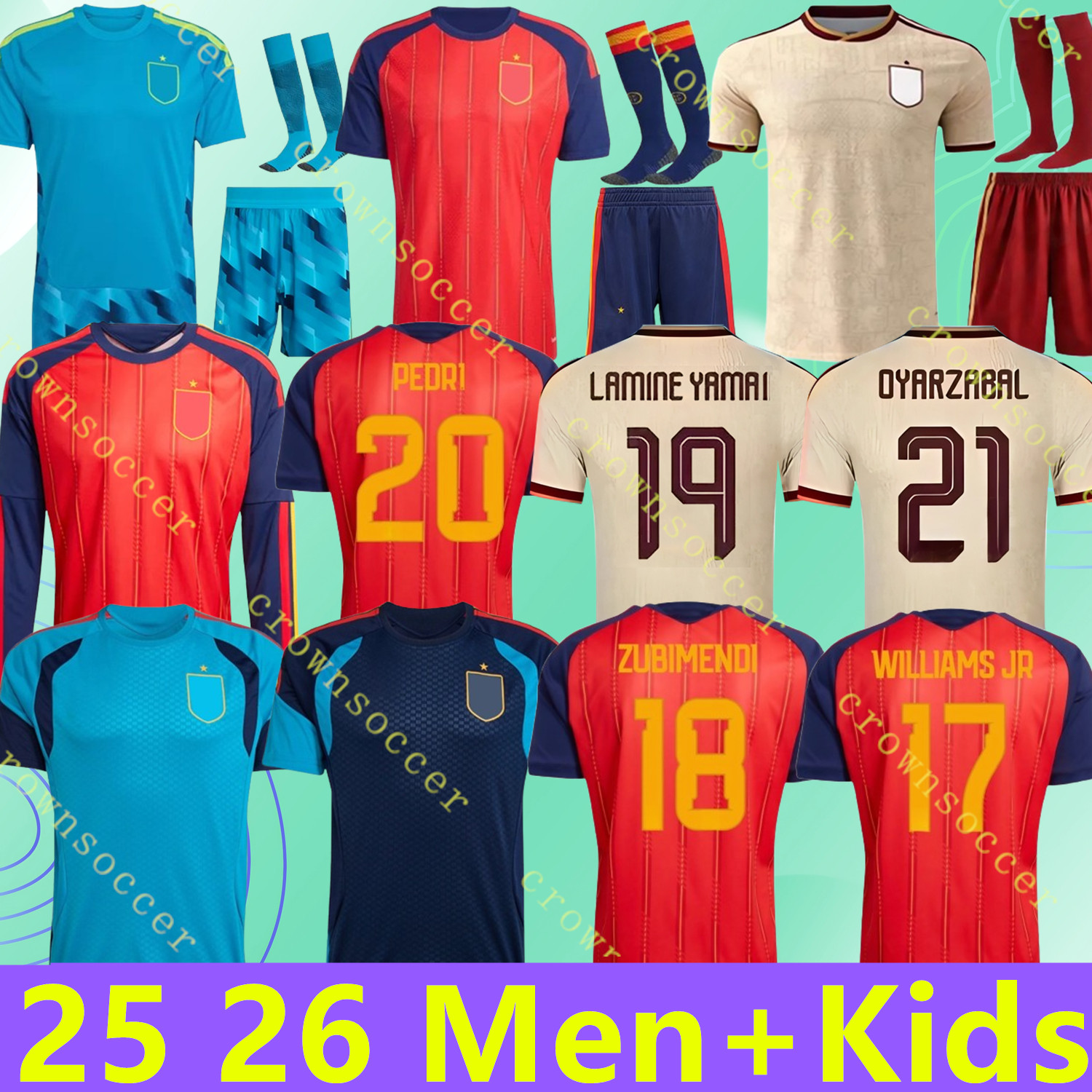 2026 World Cup SPAIN 26 27 Soccer Jerseys PEDRI GAVI LAMINE YAMAL MORATA Carvajal OLMO FERRAN RODRIGO 2026 2027 Jersey SPANISH Men Kid Kits Football Shirts Fans Player