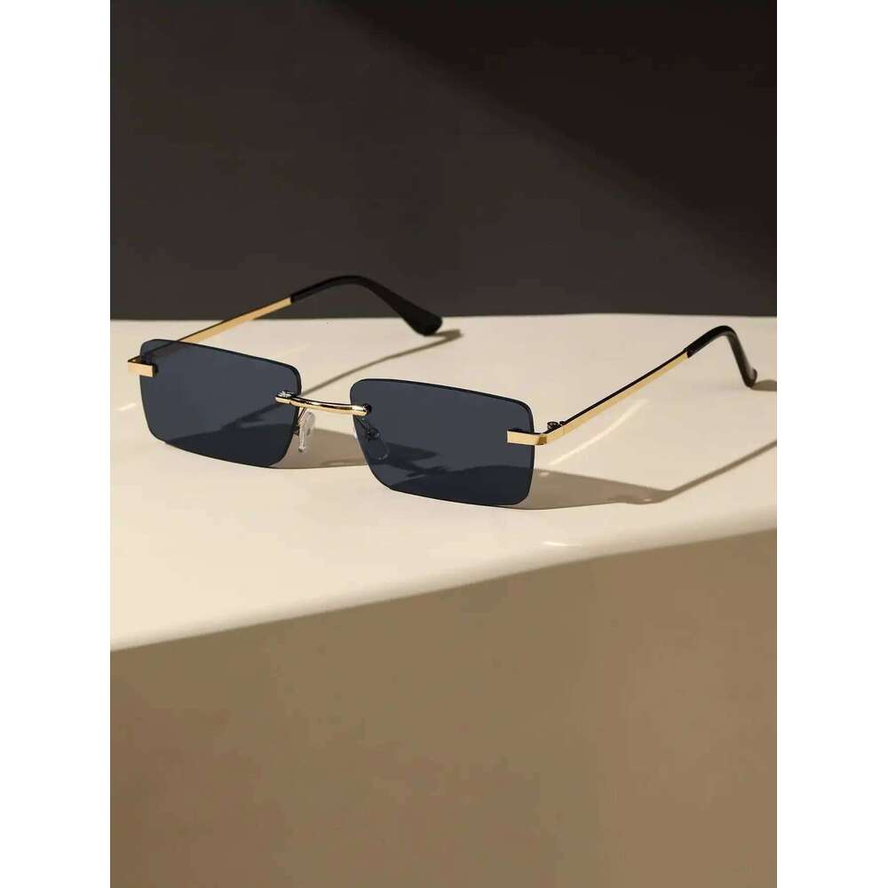 New Unisex Square Frame Fashio Rimless Sunglasses For Outdoor Beach Party H260202