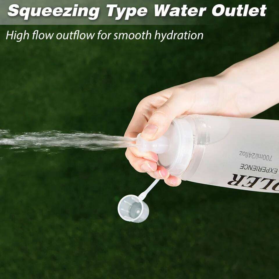 NEWBOLER 300ml/500ml/700ml Soft Flask Foldable Silicone Water Bottle TPU Kettle for Outdoor Camping Running Cycling Z260202