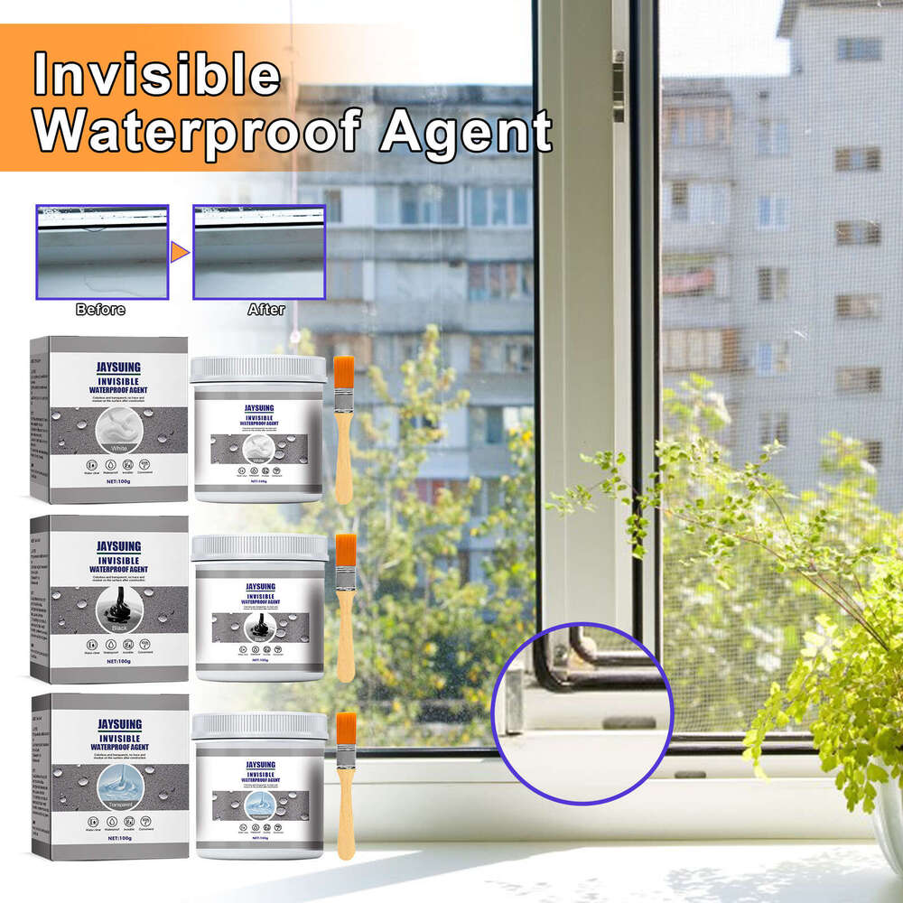 Transparent 100g Boxed Kitchen and Bathroom Door Window Tile Water Pipe Exterior Wall Waterproof Leakproof No-Brick-breaking Glue Coating S260202