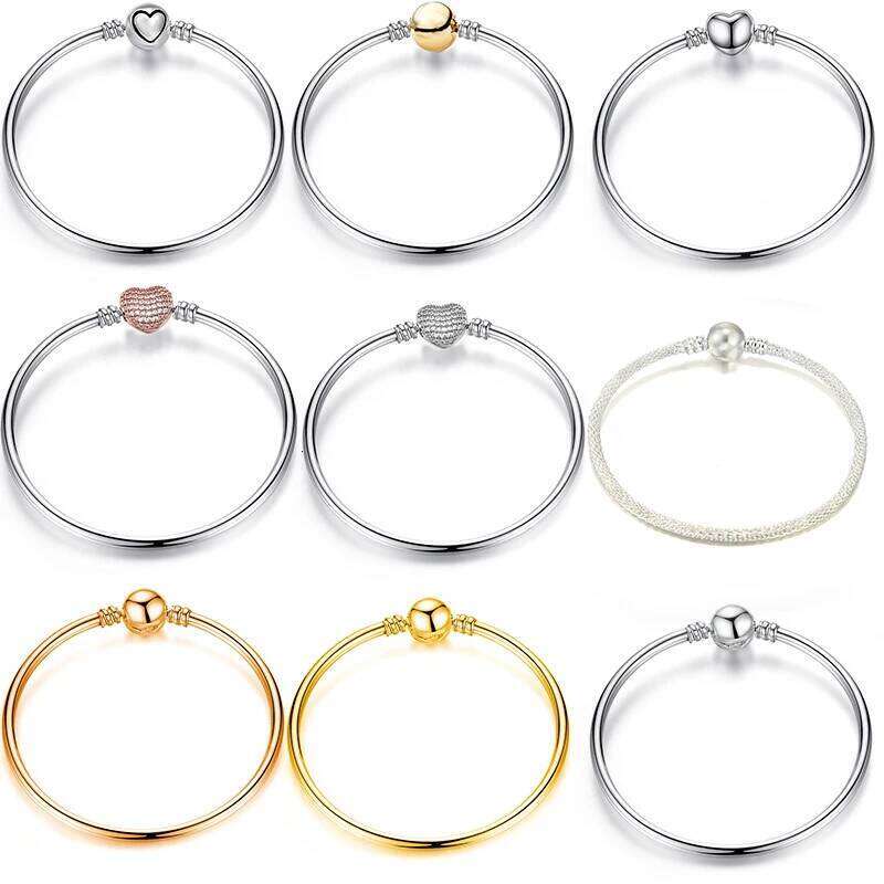 High Quality Real Forever Love Charm Bangles For Women Fit Original Brand DIY Beads Fine Bracelet Jewelry Special Offer H260202