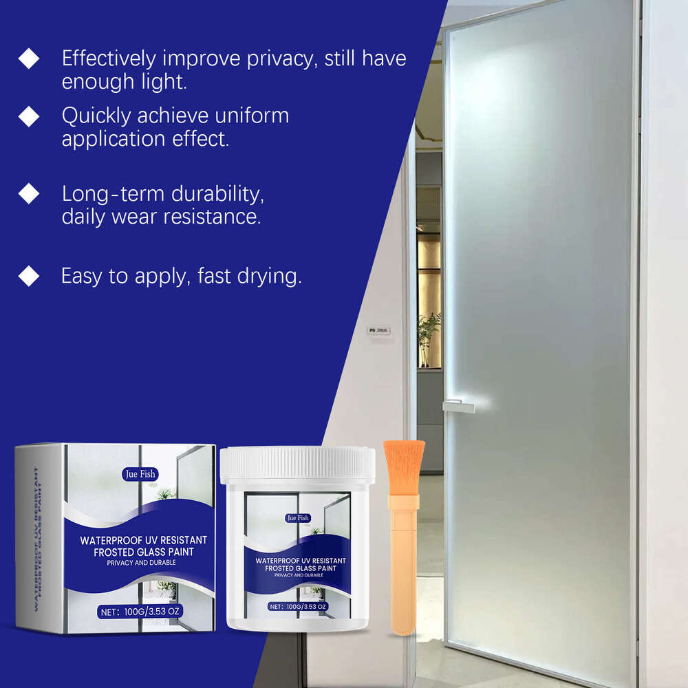 Light-Blocking Opaque Sun-Resistant Renovation Privacy Covering Glass Paint S260202