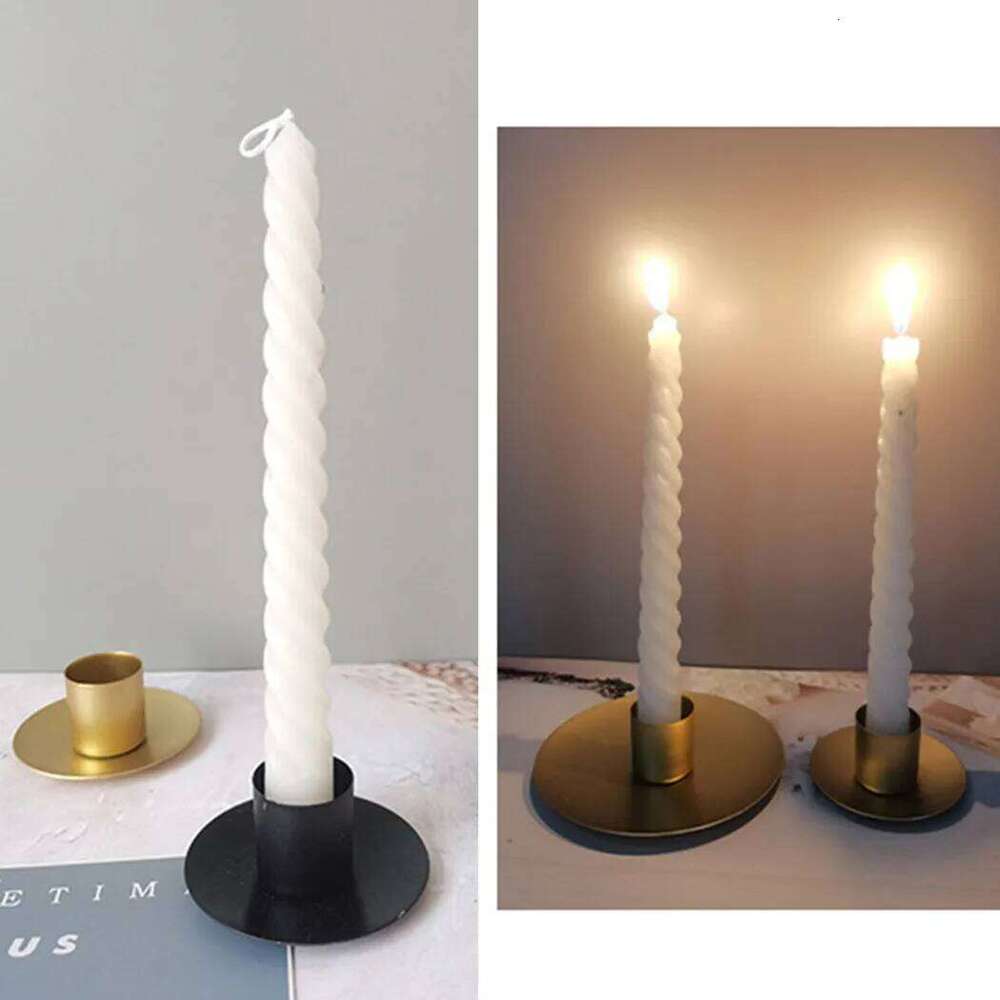 Simple Golden Metal Desktop Candlestick For Wedding Party Festival Candelabra Art Gifts Home Decor Candle Holders Y260131