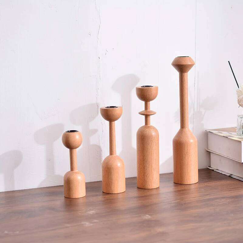 Roman Style Solid Wood Candle Stand, Home Creative Art Decoration, Wedding Table Romantic Decoration Props Y260131