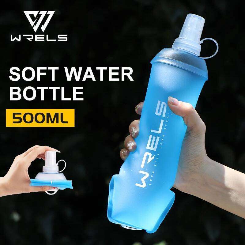 WRELS Foldable Silicone Bottle for Outdoor Sport Running Camping Folding TPU Soft Flask Water Bag BPA Free Z260202