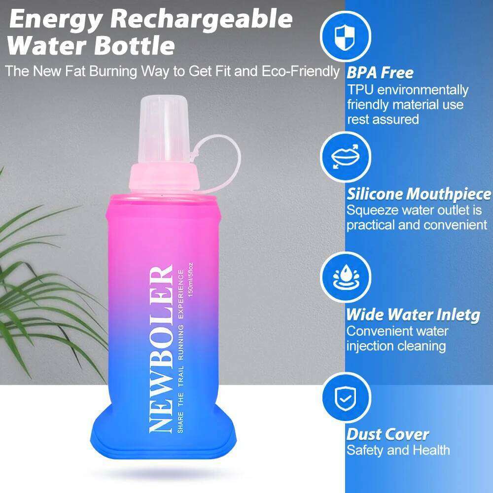 150ml TPU Outdoor Sport Folding Soft Flask Drink Bottle for Running Camping Hiking Bicycle Fitness Water Bag Z260202