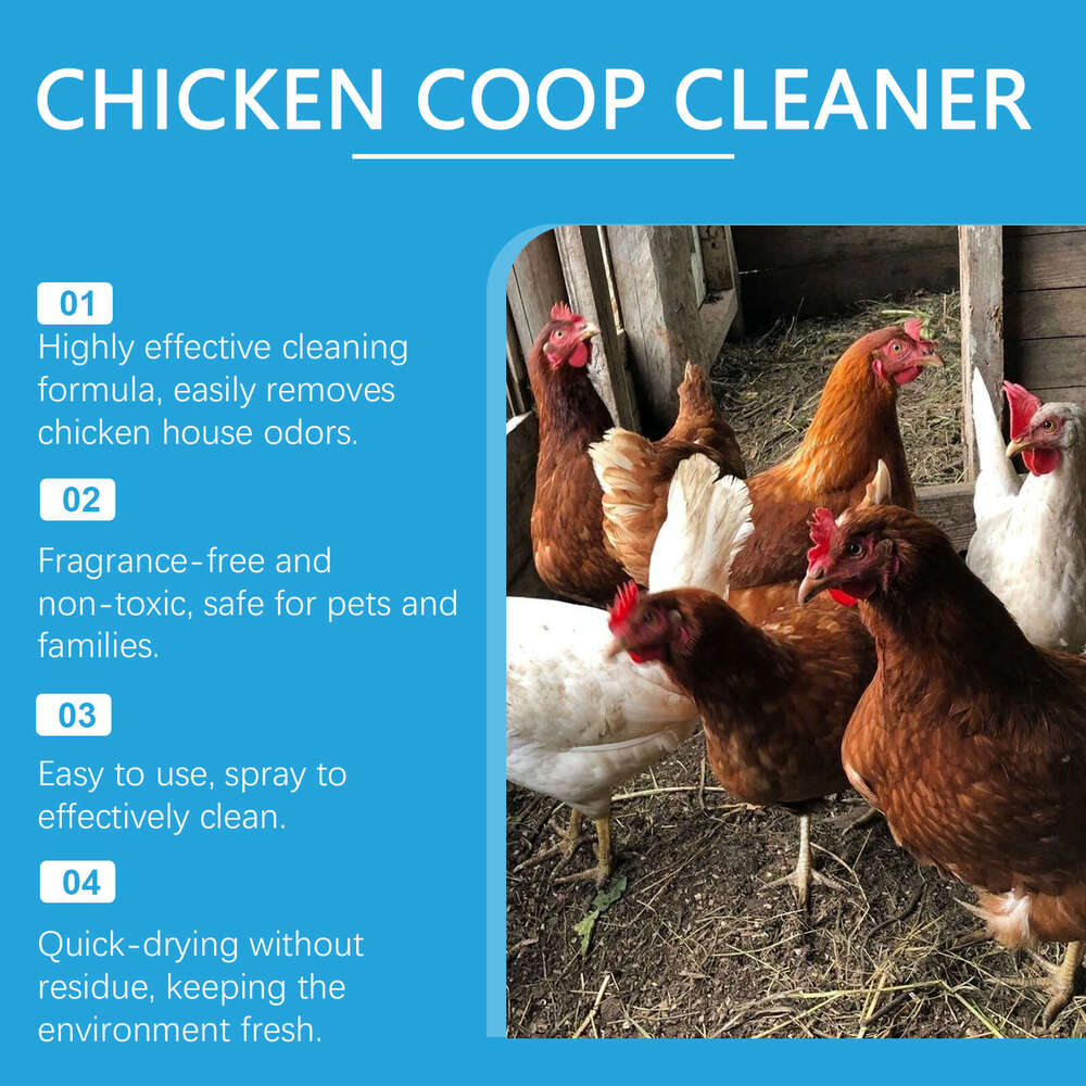 HozoneX Outdoor Deodorizer Cleaner Gentle Non-Irritating Freshens and Cleans Chicken Coop Environment S260202