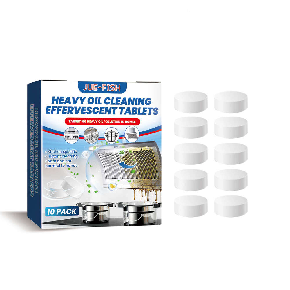 Jue-Fish Kitchen Range Hood Stove Heavy Oil Stains Dirt Cleaning Effervescent Tablets S260202