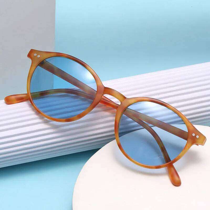 Retro Round Polarized Sunglasses Men Women Classic Leopard Frame Sun Glasses Fashion Black Driving Male Female Goggles UV400 H260202