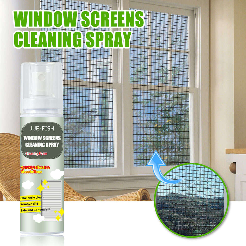 Jue-Fish Window Screen Cleaning Powerful Removal Oil Stain Clean Bright Foam Spray S260202