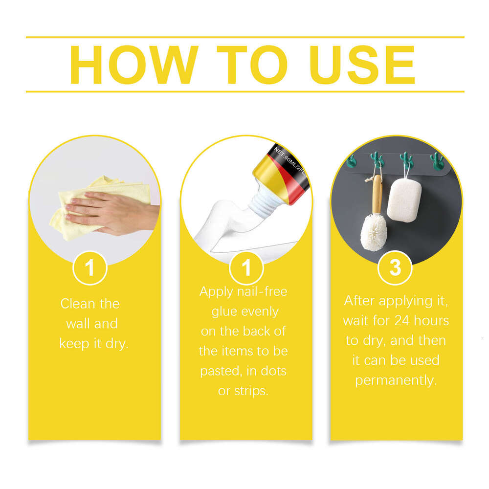 Wood Metal Ceramic Plastic Interior Decoration Easy Installation Nail-free Glue S260202