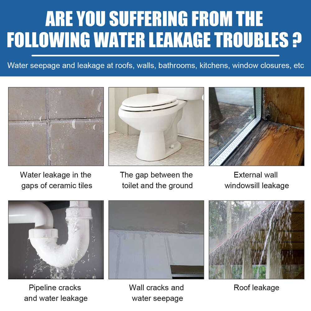 Transparent Glue Household Kitchen and Bathroom Pipe Roof Wall Multi-functional Waterproof Leak-proof Sealing Coating S260202