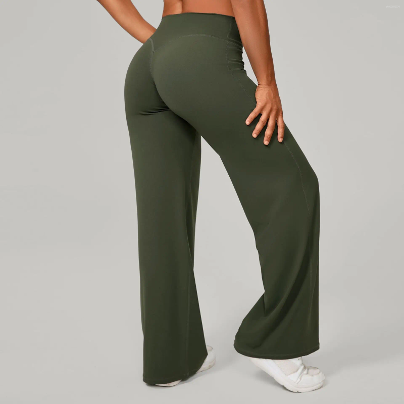 Women's Pants 2026 Women Straight-Leg Sports Gym Clothing Naked Feeling Compression Wide Leg Yoga Leggings Pilates Fitness Tights