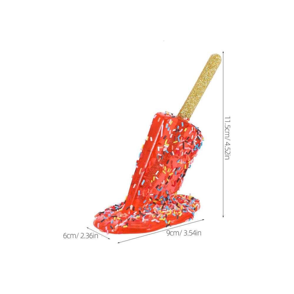 1pcs Melting Resin Sculpture For Home Decor Pranks Desktop Display Realistic Artificial Melted Ice Cream Prop Y260202