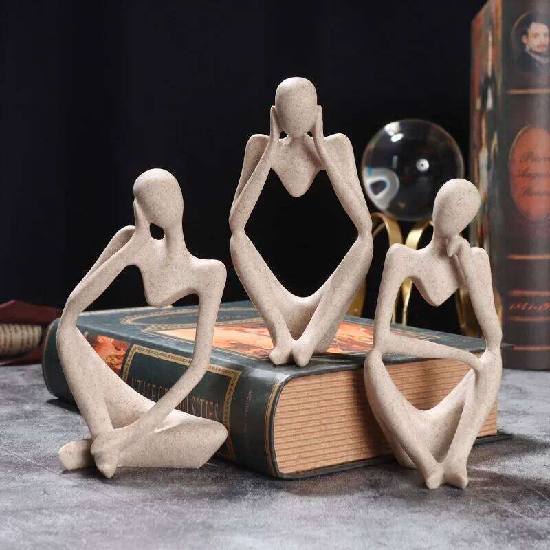 Nordic Abstract Sculpture Thinker Statue Resin Figurine Office Living Room Home Decoration Accessories Decor Crafts Ornaments Y260202