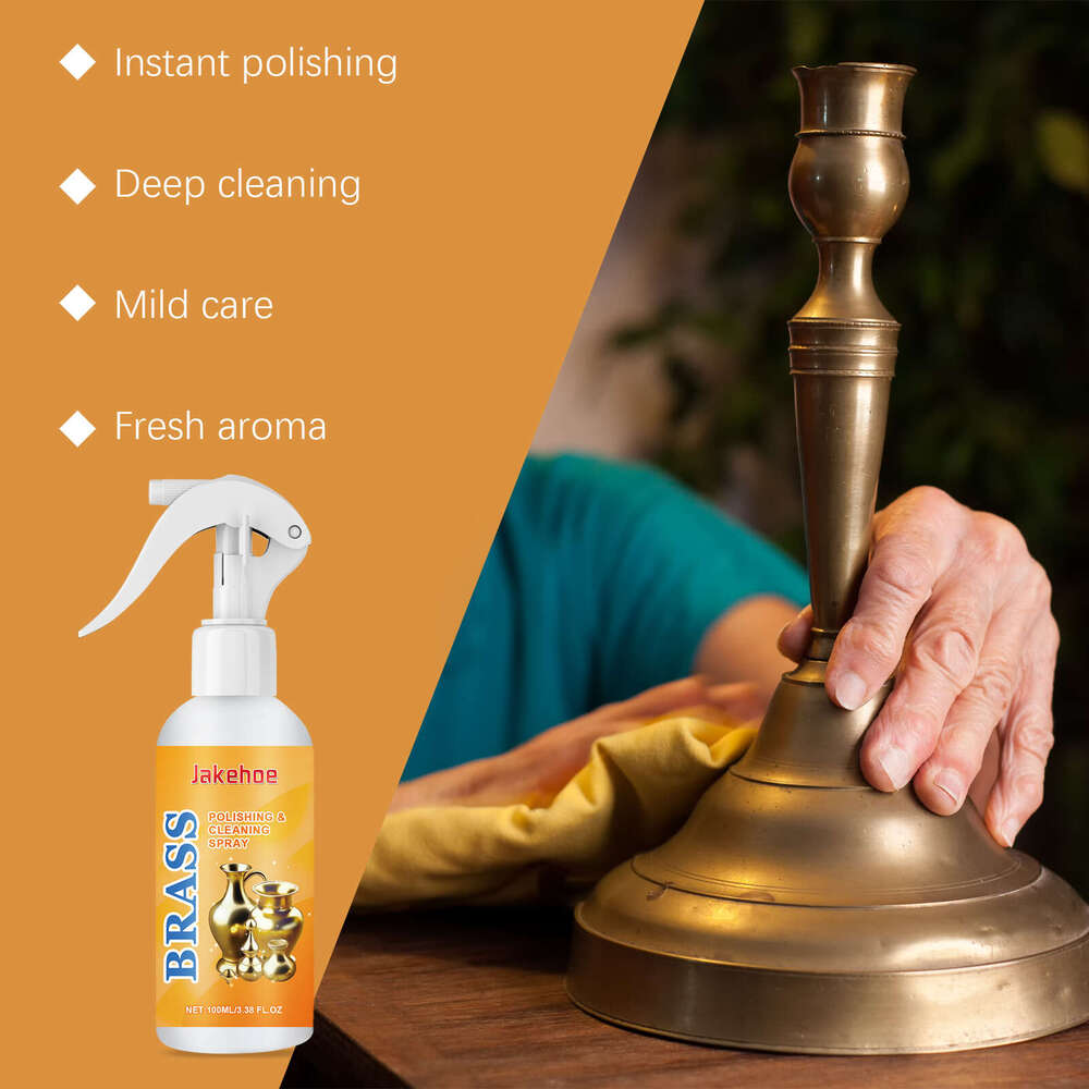 JAKEHOE Cleaning Stain Removal Polishing Shine Gentle Maintenance Brass Care Spray S260202