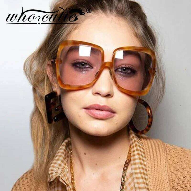Retro Oversized Sunglasses Women 2023 Brand Design Vintage Square Fashion Big Large Grain Frame Sun Glasses shades Female S273 H260202