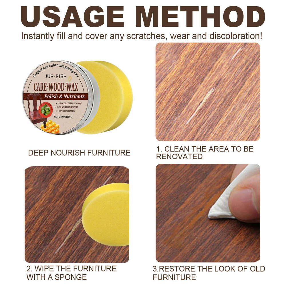 Wax Oil Care Polish Cleaning Hydrophobic Maintenance Beeswax Wooden Floor Furniture Polishing S260202