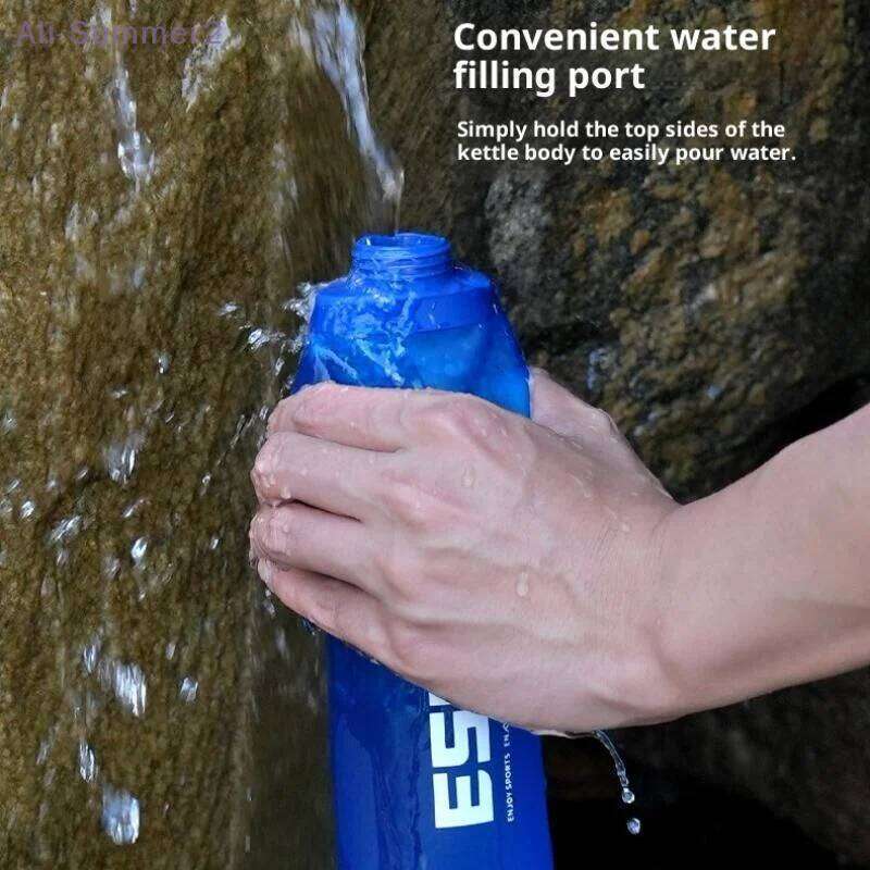 {MX} 500ml Portable Folding Bottle TPU Collapsible Soft Flask Outdoor Sport Hiking Camping Water Bladder Z260202