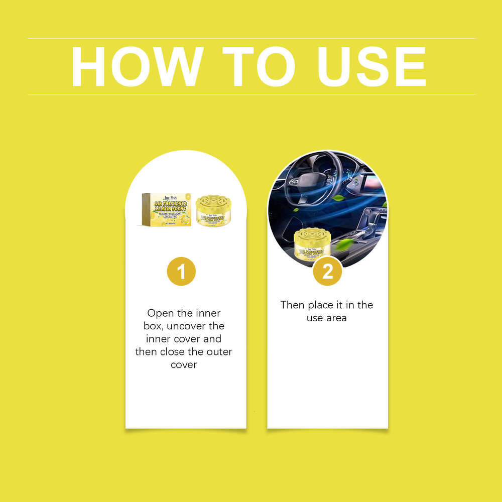 Fish Air Freshener Lemon Scent for Living Room Bedroom Bathroom Indoor Fresh Long-lasting Fragrance Deodorizer Odor Remover S260202